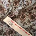 Free People INTIMATELY Brown Floral Button Down Tunic Dress Size Small Photo 6