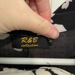 EUC Vintage R & B collection women’s black white floral collared button dress L‎ Size L Photo 4