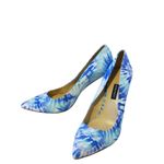 Nine West  Pointed Toe Stiletto Heels 9.5 M Blue Tie Dye Dress Pumps Statement Photo 6