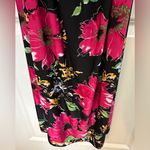 Halter Top Maxi Floral Black and Pink Dress Women's Sz XL Photo 8