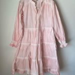 Anthropologie Othilia Desdemona Ruffled Mini Dress XSP Petite Peasant Boho Pink Size XS Photo 1