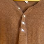 Wishlist Rusty Orange Vneck Button Detail Boxy Oversized Slouchy Sweater Sz M/L Photo 3