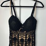 JLUXLABEL  Odyssey Crochet Maxi Dress in Black and Nude. NWT Photo 2