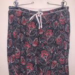 Liz Claiborne Paisley Print Pull On Drawstring Pajama Pants Photo 1