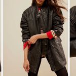 We The Free Black Vegan Leather Jacket Size S Photo 4