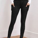 SheIn NEW High Rise Contrast Stitching Leggings Pockets Medium Pull On Stretchy black Photo 4