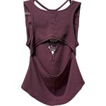 Free People NWT New Romantics Lace Trim Thermal Open Back Tank Top Size Medium Photo 4