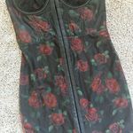 Current Mood  Black and Red Floral Mini Dress Photo 3