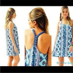 Lilly Pulitzer  Lydia Dress Bay Blue Fine Line Dress Small Photo 1
