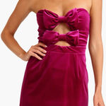 Avec Les Filles NWT Bow Strapless Cutout Mini Dress in Fuchsia Sz XL | Holiday Photo 0
