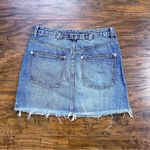 Free People We The Free • FP Rugged A-Line Denim Miniskirt raw hem frayed distressed Photo 9