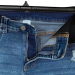 Time & Tru Large (12-14) Maternity Jean Shorts Side Panels Whisker Stretch Cuff Photo 2