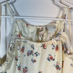 Jun & Ivy  Cream Floral Ruffle Spaghetti Strap Blouse Size Small GUC #1338-LA Photo 5