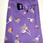 Etcetera  Wool and Cashmere Blend Embroidered Purple Skirt Cottagecore Size 4 Photo 0