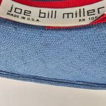 Joe Bill Miller Vintage Deadstock Blue Polka Dot Straw Round Wide Brim Straw Hat Photo 4