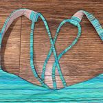 Lululemon athletica Turquoise Striped Sports Bra Photo 3