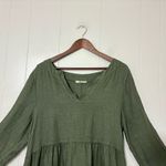 Francesca Bettini Women's Green Italian 100% Linen Knee Length Dress Size XL Photo 3