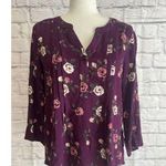 Monday Fun Women’s NWOT Floral Print Casual 3/4 Sleeve Blouse Size Small Photo 0