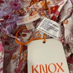 Knox Rose NWT Magenta White Puff Sleeve Blouse Top Rich Magenta Floral Print  New Photo 2