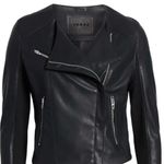 BLANK NYC  Black Moto Moonlighting Cropped Faux Leather Jacket Photo 5