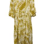 Kori Plus Tie Dye Surplice High Low Dress In Mustard Size 2X Assymetrical NWT Photo 2