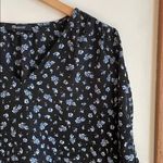 Madewell  Silk Cinch-Sleeve Top in Baby's Breath True Black Photo 3