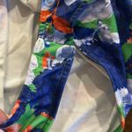 ZARA  Womens Asymmetrical Floral Blue Stretchy One Shoulder Bodysuit Size Small Photo 6