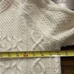 Madewell Cream Cable Knit Crewneck Sweater Size Small Photo 6