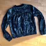 Old Navy  Active Leaf + Floral Bomber Jacket, Green, Black, Silver, Size M Photo 14