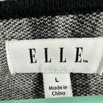 Elle  size large white black plaid open front duster cardigan cotton blend‎ Photo 3