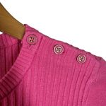 J. McLaughlin  Pink Ribbed Crew Neck Sweater Size XS Cotton Modal Blend Photo 3