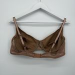 secret treasures  Brown Satin Floral Underwire Bra Size 42D Photo 3