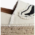 Zadig & Voltaire Canvas Espadrille Slip on Flat, Cream/Black, Size 11, NWOT Photo 9