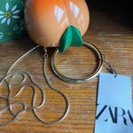 ZARA NWT  Box Style Orange Peach Clutch with Gold Handle & Chain Shoulder Strap Photo 10