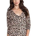 Joie  Leopard Women’s Small Wool Cashmere Sweater Neutral Warm Natural Fibers Photo 0