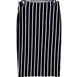 Sanctuary Vertical Striped Navy Midi Pencil Skirt Sz S Photo 0