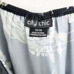 City Chic Black Floral Lily Pad Romper Photo 2