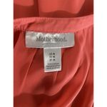 Motherhood Maternity Coral Chiffon Ruffle Lace Tassel Lined Medium Sleeveless Photo 6
