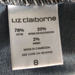 Liz Claiborne  Bermuda Classic 2 Pocket Mid Rise Denim Blue Jean Shorts Womens 8 Photo 6