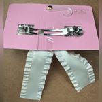 NEW pink Linen cream hair bow clip Photo 1