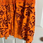 Denim 24/7 Bright Orange Crochet Open Tie Front Top size medium Photo 3