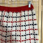 Handmade Vintage Probably 1970s Hand Knit Red White and Blue Short Skirt Small 6/8? Photo 2