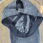 Rae Dunn  USA Gray Distressed Baseball Cap One Size Black USA Embroidered Hat Photo 3