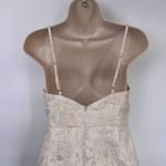 Lulus  Formal Prom‎ Mini Dress Womens Small Ivory Gold Hummingbird Print NEW Photo 4