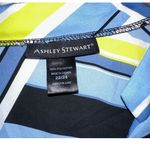 Ashley Stewart  Striped Tunic Top Sz 22 Career Office Siren Maximalist Art Deco‎ Photo 2