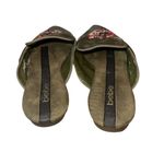 Bebe embroidered olive green mules Photo 2