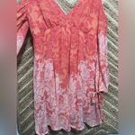 Free People Women's Penny Lover Cold Shoulder Orange Paisley Dress,Size M Photo 1