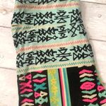 LuLaRoe  Tall & Curvy OS Women’s Leggings Teal Green Blue Pink 80s Busy Print Photo 1