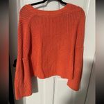 Free People  Damsel Cable Knit Sweater Size xs  Orange Bell Sleeves Photo 1