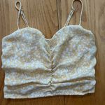 Abercrombie & Fitch Yellow and White Floral Ruched Front Womens Tank Top Size XS Photo 3